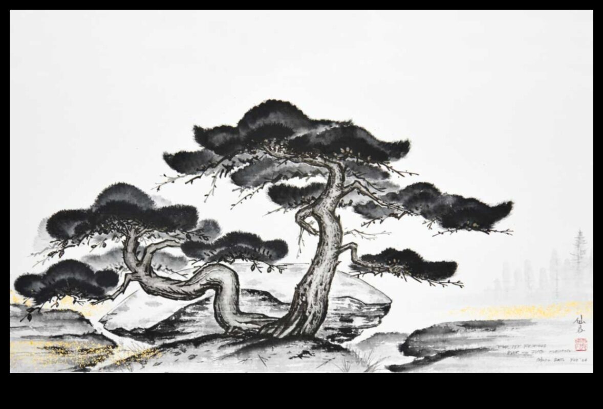 الصفاء بالحبر: التقاط مشاهد هادئة باستخدام القلم والفرشاة