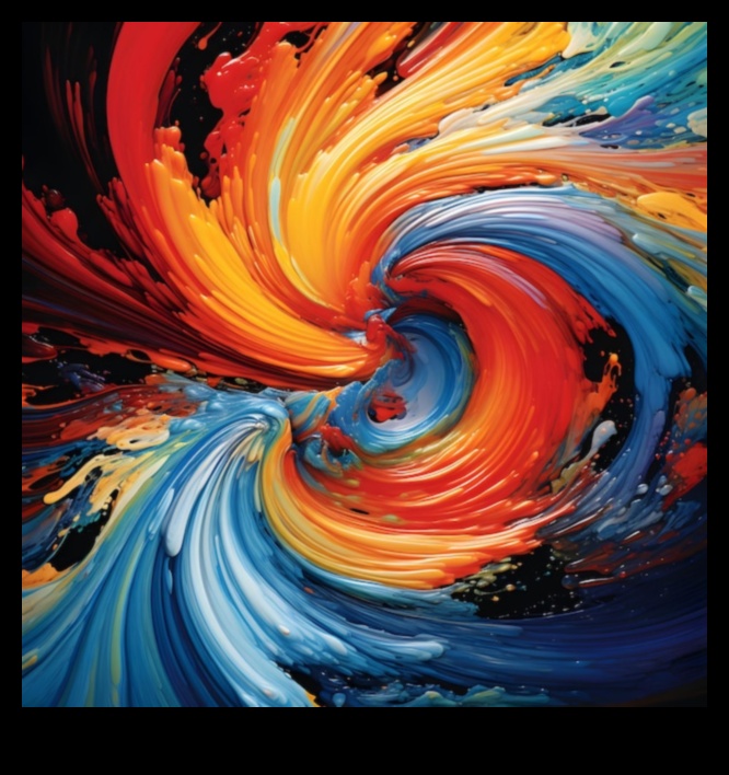دوامة نابضة بالحياة: تتصاعد في عالم من الإبداعات المتعرجة الملونة