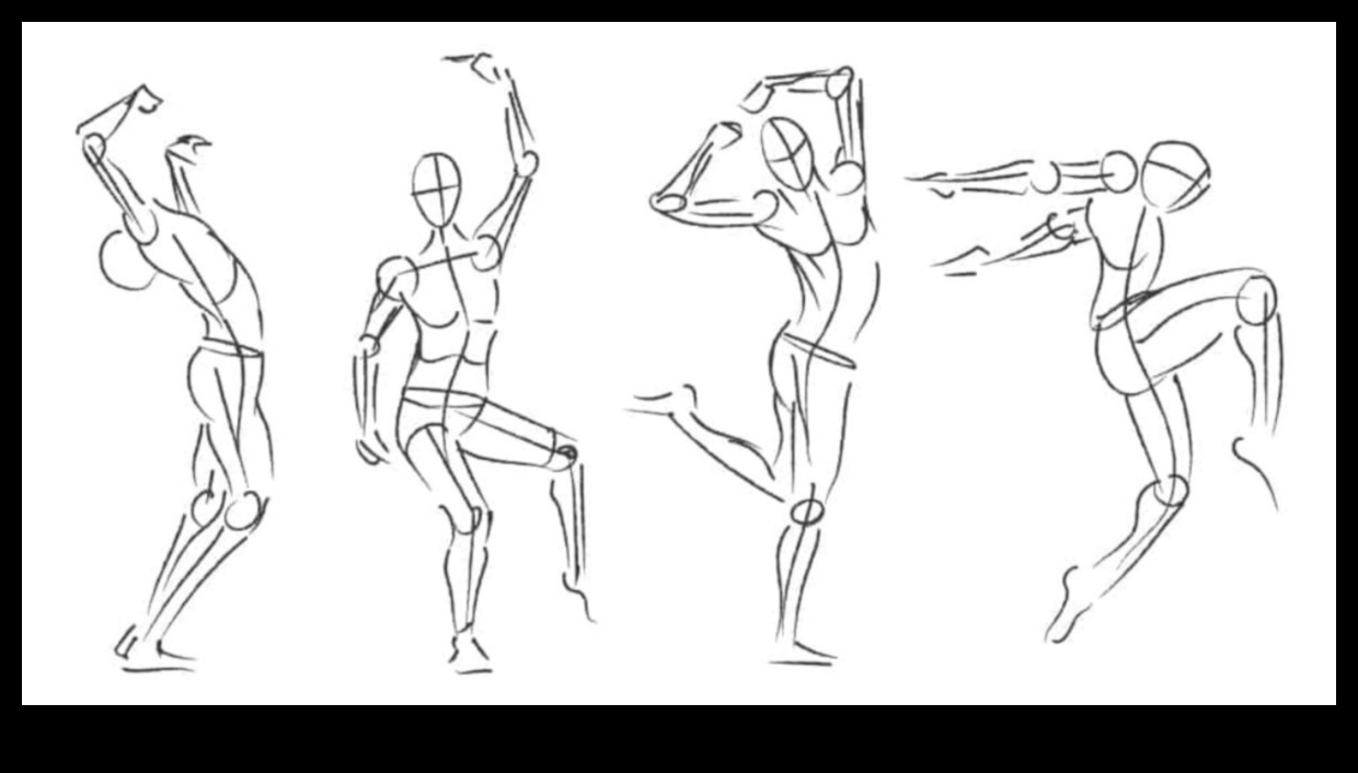 فن الإيماءات: التقاط الحركة في الرسومات الشكلية